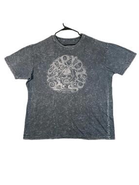 Easy Riders Mens 3XL Gray Skull Graphic Biker Motorcycle Fade T Shirt Tee